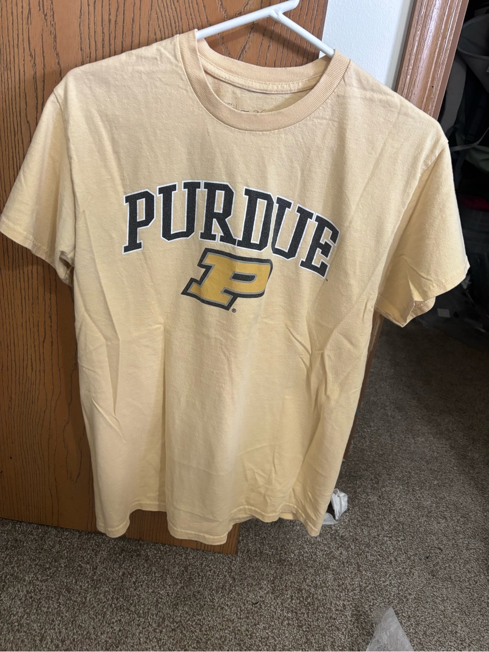 Purdue University Short-Sleeve Crewneck T-Shirt in Pale Yellow